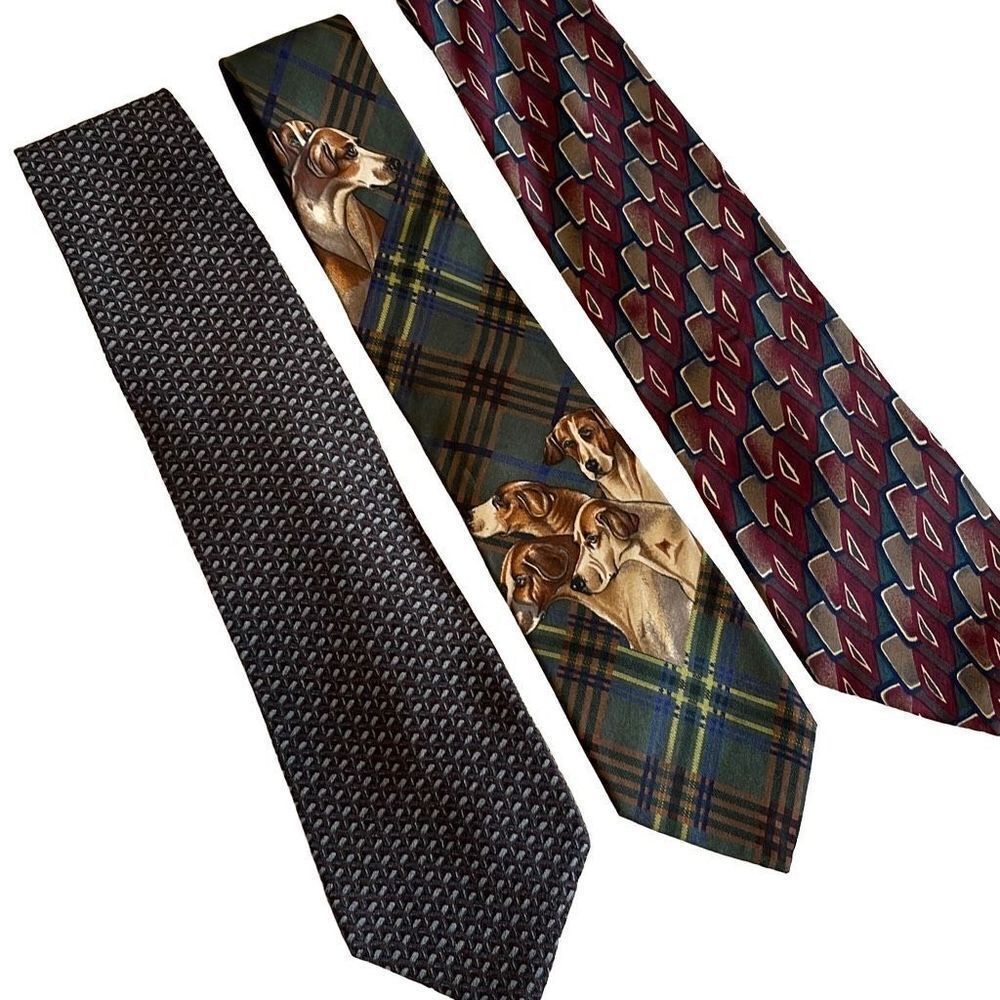 Tie Bundle.‎ 3 100% Silk Ties Calvin Klein, Colours, Van Heusen